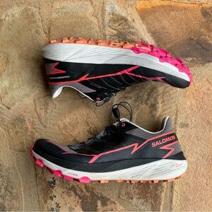 Salomon Thundercross Mens 10 Gray Neon Running Shoes Sneakers 473826